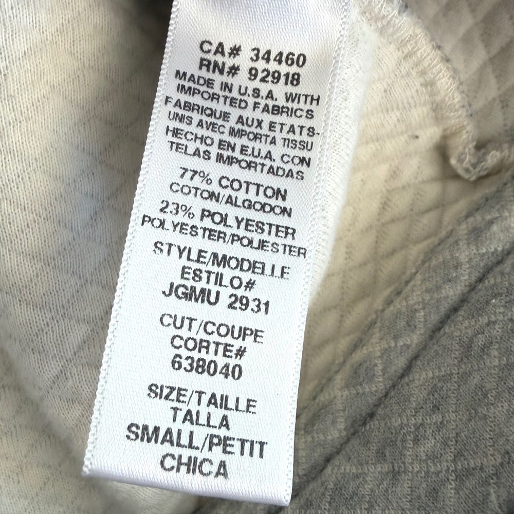 Vintage Juicy Couture Gray Quilted Puff Shoulder Zip Up Hoodie Y2K Size Small - Picture 13 of 13